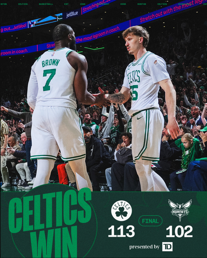 B体育中国官网-单赛季2000分创队史纪录！布朗35+9被挺MVP 塔图姆复出助他剑指一阵|绿凯|波士顿凯尔特人队|杰森-塔图姆|NBA常规赛|夏洛特黄蜂队_新浪新闻